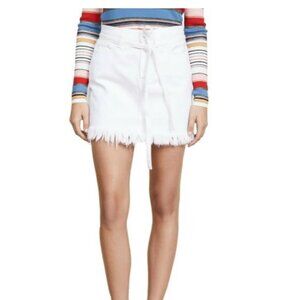 Frame Denim Mini Women's Skirt Size: 24 White